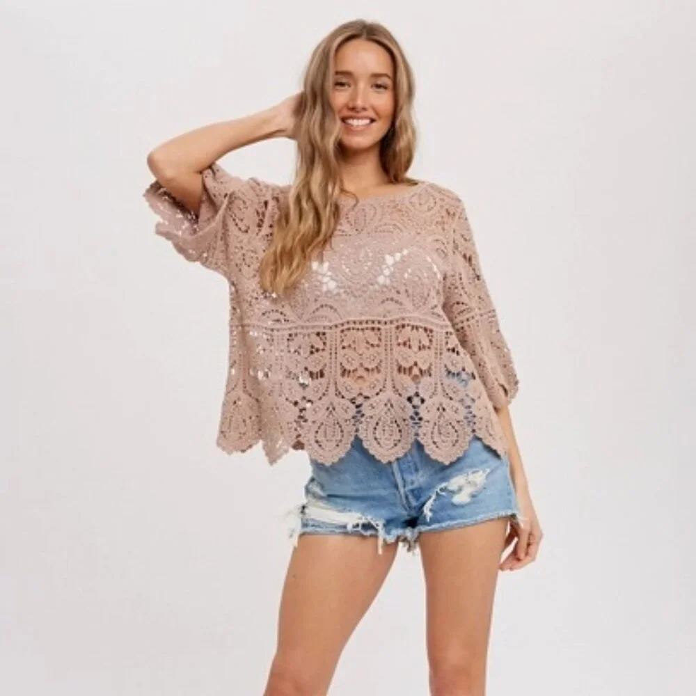 CLEAR OUT!!!!  Crochet Lace Top - Picture 9 of 11
